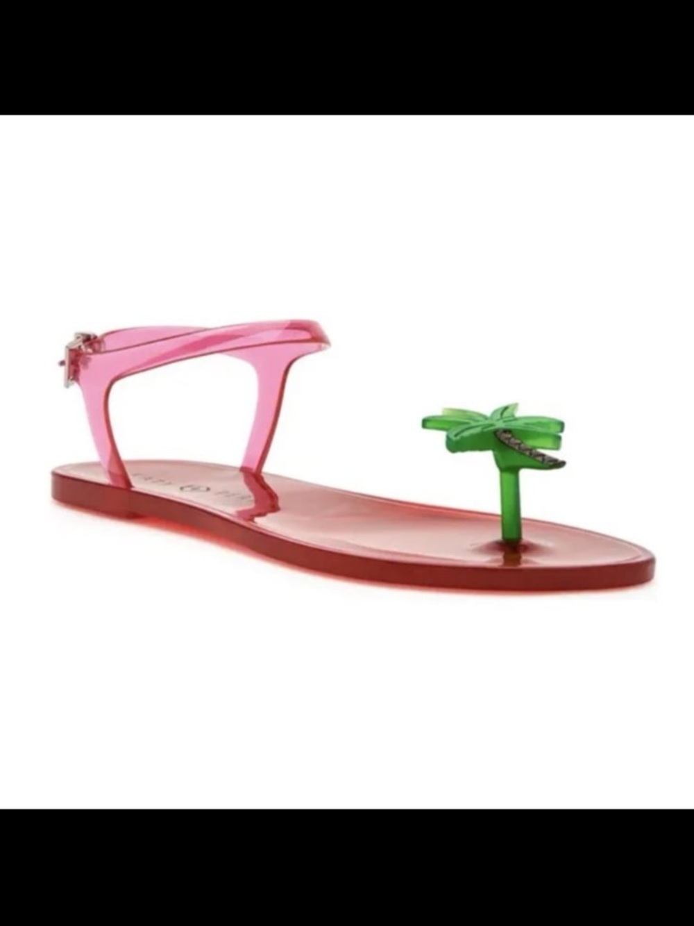 Katy Perry Women's The Geli Flat Sandal, Palm Tree Size 7